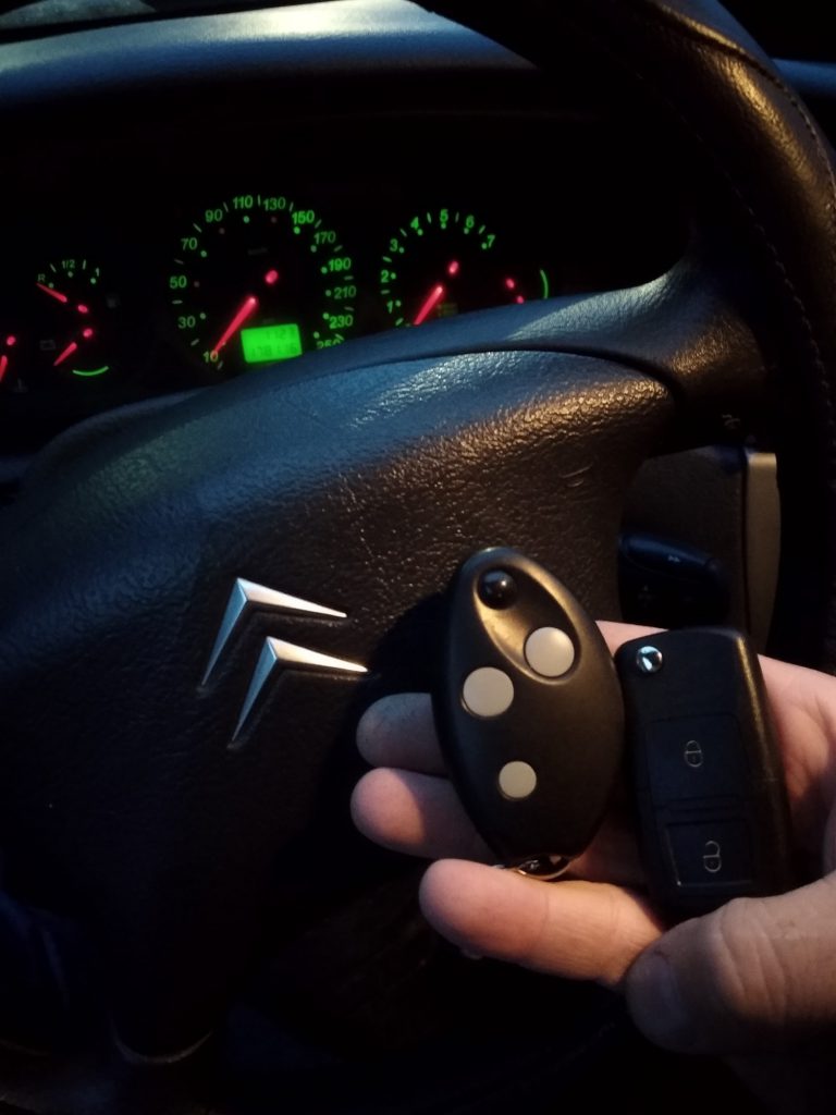 Резервен ключ с транспордер за Citroen C5